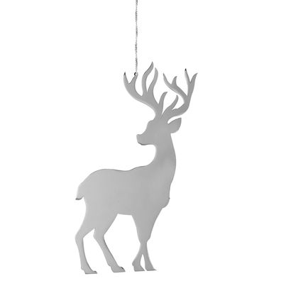 Fink Deko Rentier aus Edelstahl zum Aufhängen 16 cm Baumschmuck & Fensterdeko