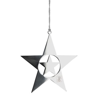 Fink Edelstahl Deko Stern Anhänger 15x15cm Hängedeko für Fenster oder Christbaum