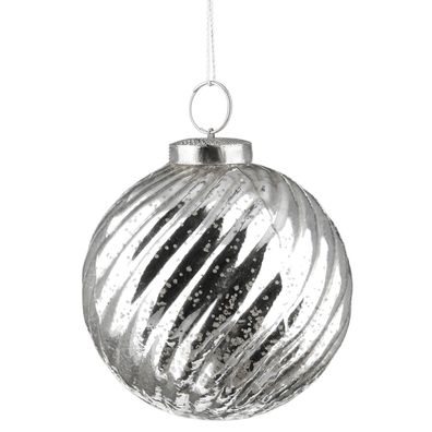 Fink antike Glas Christbaumkugel zum Hängen Ø 10 cm Deko Weihnachts-Anhänger