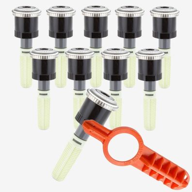 10x Hunter Rotator Düse MP 3000 360° Wurfweite 6,7 bis 9,1 m + Einstellschlüssel