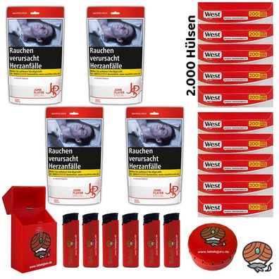 JPS John Player Special Volumentabak Zip Bag 4x 94g, West Hülsen, Zubehör