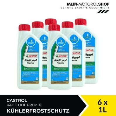 Castrol Radicool Premix Kühlerfrostschutz (-36 °C) gebrauchsfertig 6x1 Liter