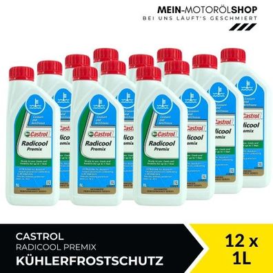 Castrol Radicool Premix Kühlerfrostschutz (-36 °C) gebrauchsfertig 12x1 Liter