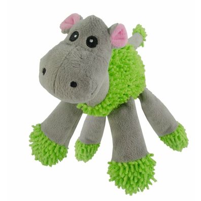 Fuzzle Nilpferd Hundespielzeug mit 5 Quietschern