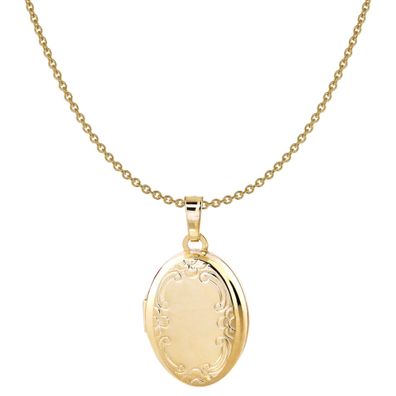 Acalee Schmuck Halskette mit Medaillon-Anhänger Gold 333 / 8K 30-3002