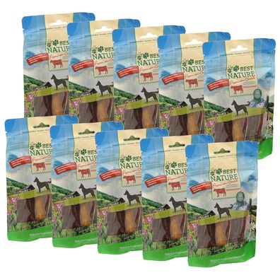 Best Nature Premium Snack für Hunde, 10x 100g - Ochsenziemer