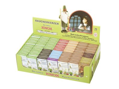 KNOX Räucherkerze verschiedene Düfte 24 Stück pro Schachtel 70er Display