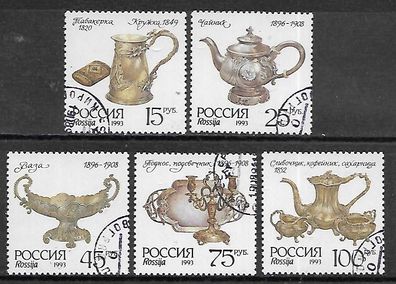 Russland gestempelt Michel-Nummer 307-311