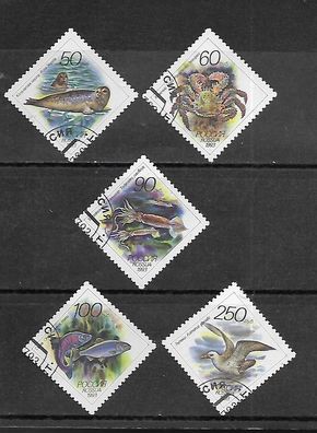 Russland gestempelt Michel-Nummer 323-327