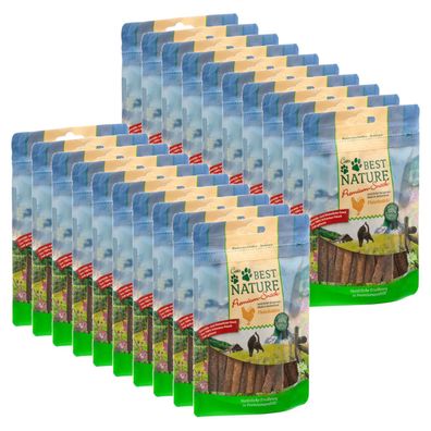 Best Nature Premium Snack für Katzen, 20x 50 g - Hähnchenfleischsticks