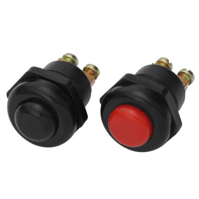Hochstrom KFZ Drucktaster Rot 25A Druckknopf Taster Schalter Start Anlasser Hupe
