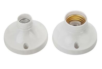 Wandfassung Lampenfassung E14 E27 LED Sockel Kunststoff Deckenfassung