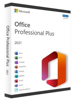 Microsoft Office 2021 Professional Plus | Pro | Vollversion | 1PC | Kein Abo