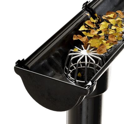 V4A Edelstahl Laubfanggitter Laubfang Dachrinne Laubfangkorb Dachrinnenschutz