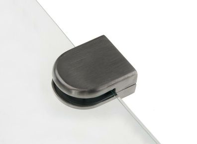 Edelstahl Glashalter 45x55mm Glasklemme Klemmhalter für Glasstärken 8–8,76mm