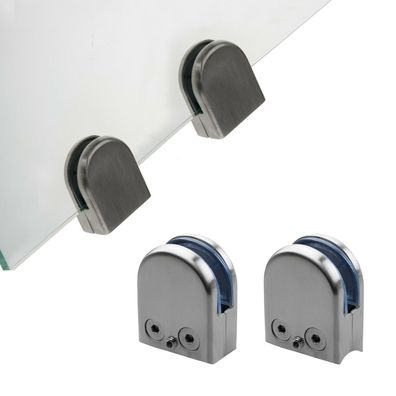 Glashalter Edelstahl Glasklemme geschliffen Klemmhalter für Glasplatten