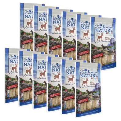 Scandinavian Nature Dogs mit Hirsch, 12x 45g - Kausticks für Hunde