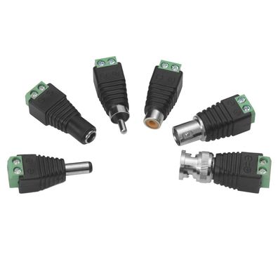 Hohlstecker Cinch BNC Stecker Buchse Kupplung Adapter Schraubklemme LED Kamera