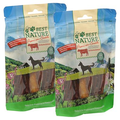 Best Nature Premium Snack für Hunde, 2x 100g - Ochsenziemer