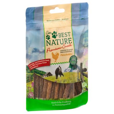 Best Nature Premium Snack für Katzen, 50 g - Hähnchenfleischsticks