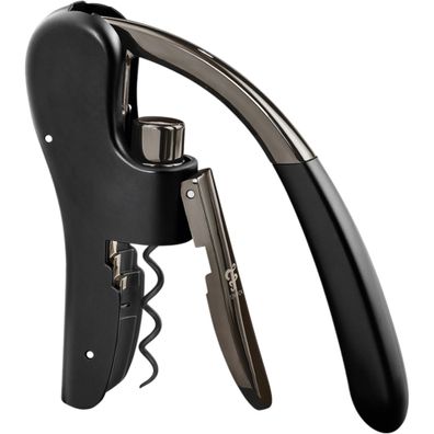 Weinflaschenöffner The Lift Hebel Korkenzieher Folienschneider Black Edition