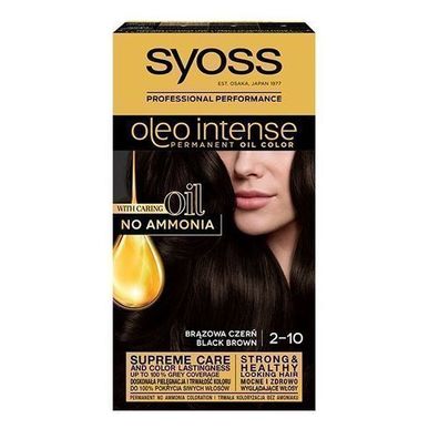 Syoss Oleo Intense Haarfarbe Dunkles Braun 2-10 fuer Intensive & Langanhaltende F