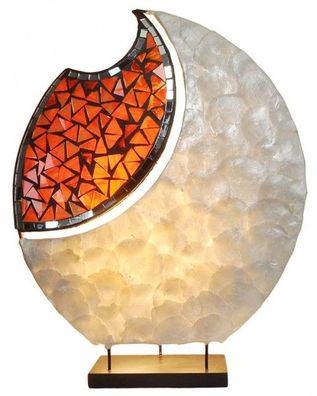 Deko-Leuchte YOKO, ovale Form, Tisch-Lampe, Höhe ca. 40 cm, Stimmungsleuchte