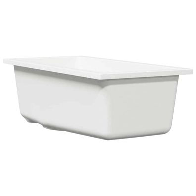 Stylisch Weißes Granit-Küchenspüle, rechteckig, 21 x 44 x 14 cm (L x B x H)