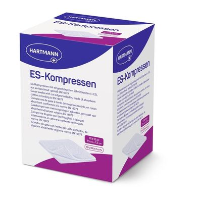 ES-Kompressen steril 7,5 x 7,5 cm 12-fach á 10 x 10 Stück