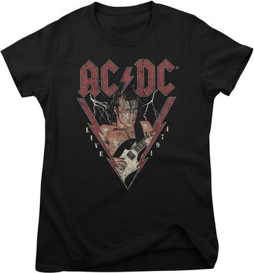 AC/DC Damen T-Shirt Live 1974 Girly Tee PS-5-ACDC023