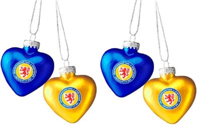 Eintracht Braunschweig Weihnachtsschmuck Herz 4Er 2023424