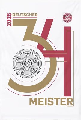 FC Bayern München Hissfahne Dt. Meister 2025 180x120 cm 53912