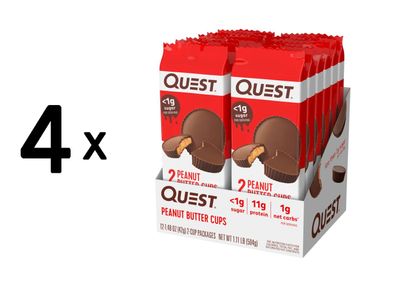 4 x Quest Nutrition Peanut Butter Cups (12x42g) Peanut Butter