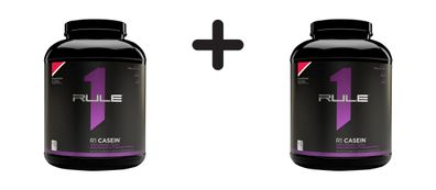 2 x Rule1 R1 Casein Protein (4lbs) Strawberries and Crème