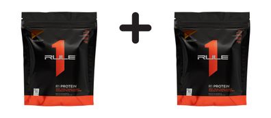2 x Rule1 R1 Protein (1lbs) Chocolate Fudge