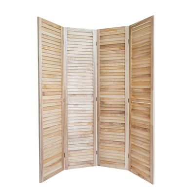 4 fach Paravent Raumteiler Holz Trennwand spanische Wand Sichtschutz natur 1248