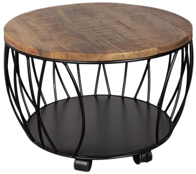 Couchtisch Talsano rund Ø 57 cm - Mangoholz natur