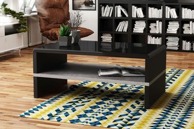 Design Couchtisch Tisch Rock Wohnzimmertisch 100x60x43cm mit Ablagefläche