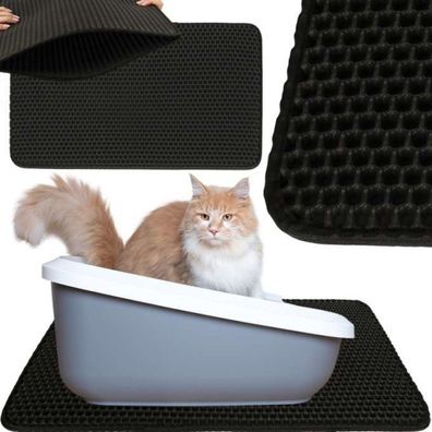 Katzenstreumatte Katzenstreu Matte Katzenklo Katzentoilette Vorleger 60x40 cm