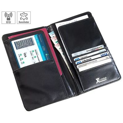 NEU Reise Organizer mit RFID Schutz für Reisepass Kreditkarte Personalausweis EC