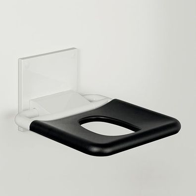 pba 01 Duschsitz mit Hygieneöffnung klappbar, aus Nylon, 380x445mm