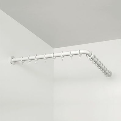 pba 01 Duschvorhangstange, 800x800mm L- Form, aus Nylon