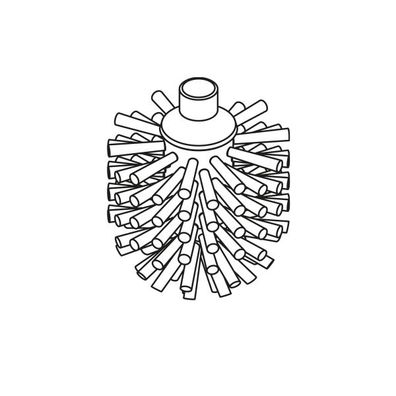pba Ersatzbürstenkopf, schwarz für 4CN.486.000D, aus PP, Durchm.81mm
