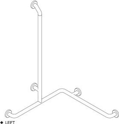 pba 01 Duschhandlauf AS links 760x1185, Anti-Suizid, BH-Stange 1160mm, aus Nylon