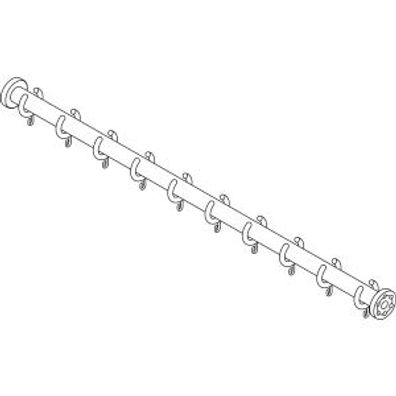 pba 01 Duschvorhangstange AS 1700mm aus Nylon
