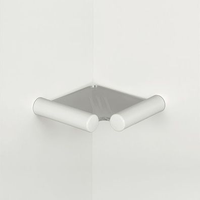 pba 01 Eckablage aus Plexiglas, Nylon Halterungen, 190x190mm