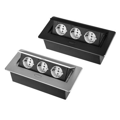 Einbausteckdose Tisch Boden Wand Steckdose Aluminium Fußbodensteckdose Versenkba