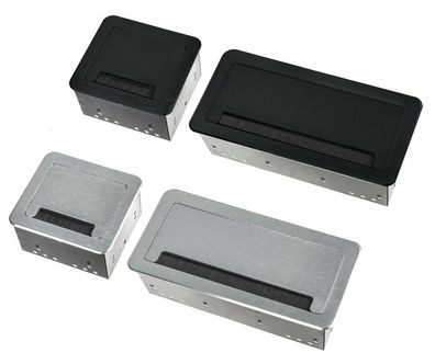 Aluminium Einbausteckdose Tischsteckdose Bodensteckdose Wand Steckdosenleiste