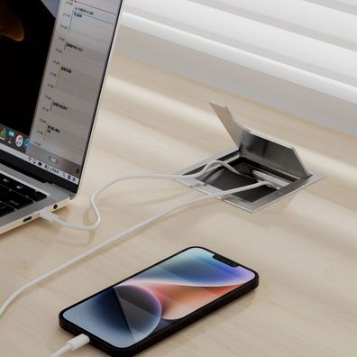 ONPIRA® Premium Kabel Auslass Schreibtisch ALU Kabeldurchführung Kabeldurchlass