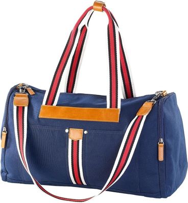 NEU Freizeittasche blau Retro Leinengewebe für Sport Strand Shopping Ausflug